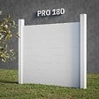 MON MARCHE DECO - Kit Clôture PRO PVC Blanc H. 180 cm - 8 Soubassements - 5,70 m - vignette