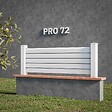 MON MARCHE DECO - Kit Clôture PRO PVC Blanc H. 72 cm x L. 11.30 m - 5 Lisses claire-voie - vignette