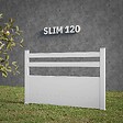 MON MARCHE DECO - Kit Clôture SLIM PVC Blanc H. 120 cm - 2 Lisses + 3 Soubassements - 11,10 m - vignette