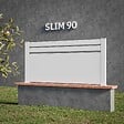 MON MARCHE DECO - Kit Clôture SLIM PVC Blanc H. 90 cm x L. 5.60 m - 2 Lisses + 3 Soubassements - vignette