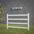 MON MARCHE DECO - Kit Clôture SLIM PVC Blanc H. 120 cm x L. 5.60 m - 4 Lisses - vignette