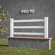 MON MARCHE DECO - Kit Clôture PRO PVC Blanc H. 90 cm x L. 5.70 m - 3 Lisses - vignette