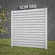 MON MARCHE DECO - Kit Clôture SLIM PVC Blanc H. 180 cm - 15 Lisses claire-voie - 11,10 m - vignette