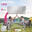 TECTAKE - Table pliante de camping en aluminium avec housse, 70 x 70 x 70 cm gris - vignette