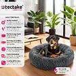 TECTAKE - Panier pour chien Maja avec rembourrage épais et maille peluche longue gris - vignette