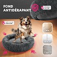 TECTAKE - Panier pour chien Maja avec rembourrage épais et maille peluche longue gris - vignette