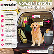 TECTAKE - Grille de protection pour chien Balu, réglable en largeur, 2 ceintures de sécurité noir - vignette