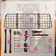 TECTAKE - Grille de protection pour chien Balu, réglable en largeur, 2 ceintures de sécurité noir - vignette