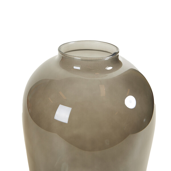BLOOMIQUE - Vase Magret - Vase noir intérieur - Vase fumé - Vase à fleurs - H40 x Ø19 cm - Vase fait main - large