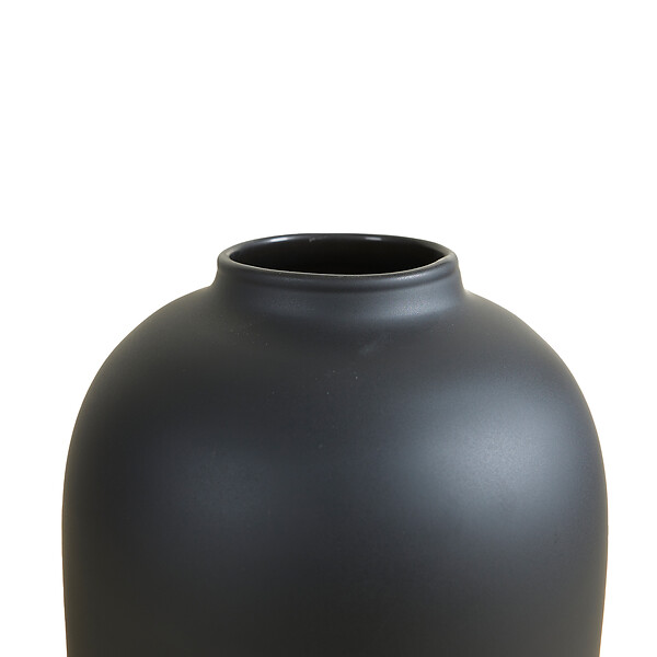 BLOOMIQUE - Vase Magret - Vase noir intérieur - Vase en verre - Vase à fleurs - H40 x Ø19 cm - Vase fait main - large