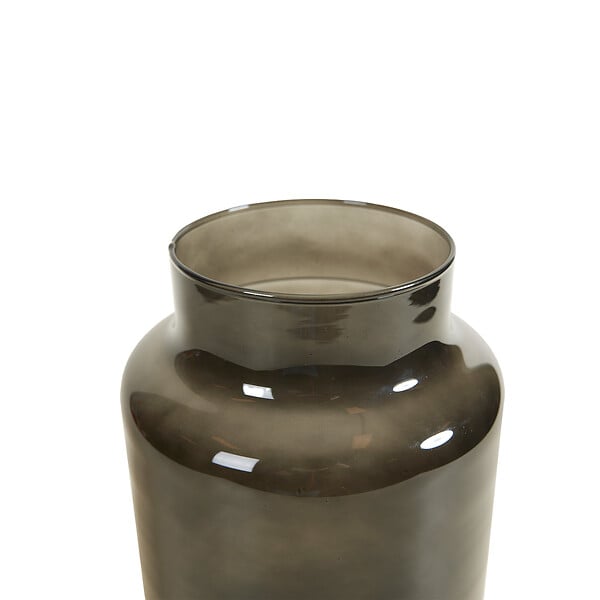 BLOOMIQUE - Vase Gigi - Vase noir intérieur - Vase en verre - Vase à fleurs - H35 x Ø13 cm - Vase fait main - large