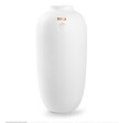 BLOOMIQUE - Vase Magret - Vase blanc intérieur - Vase en verre - Vase à fleurs - H40 x Ø19 cm - Vase fait main - vignette