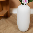BLOOMIQUE - Vase Magret - Vase blanc intérieur - Vase en verre - Vase à fleurs - H40 x Ø19 cm - Vase fait main - vignette
