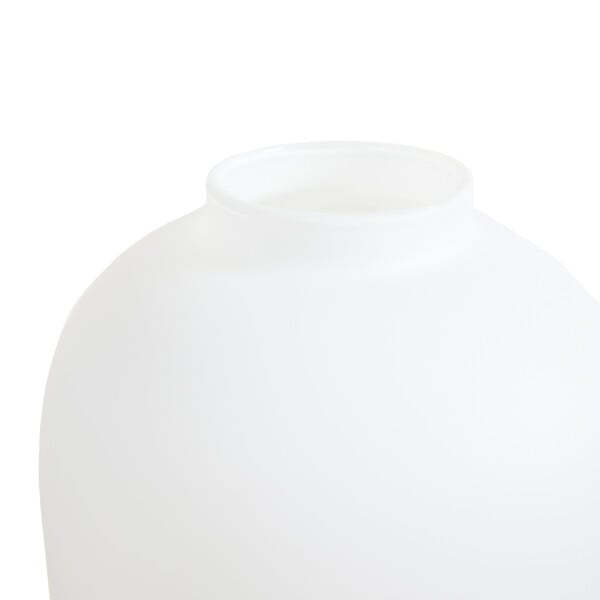 BLOOMIQUE - Vase Magret - Vase blanc intérieur - Vase en verre - Vase à fleurs - H40 x Ø19 cm - Vase fait main - large