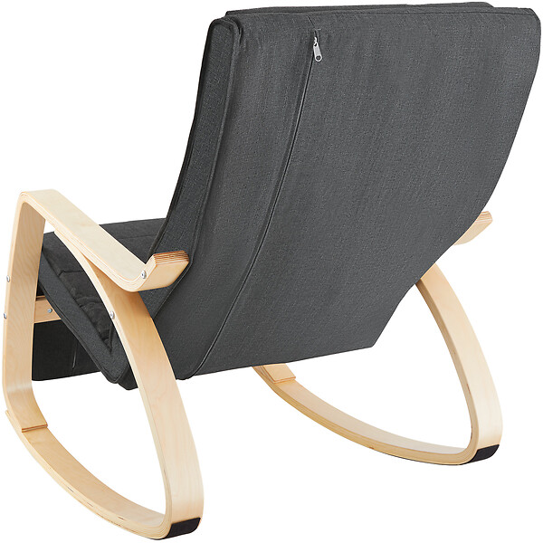 TECTAKE - Fauteuil à bascule Onda gris foncé - large