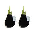 BLOOMIQUE - Lot de 2 - Bulbe d’Amaryllis en cire - Revêtement en velours noir - Bulbe floral - H. 15-25 cm - vignette