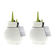 BLOOMIQUE - Lot de 2 - Bulbe d'Amaryllis en Cire - Blanc Cosy - Bulbe à Fleurs - H. 15-25 cm à la Livraison - vignette