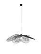 CASALUM - Suspension XXL fleur grillagée métal - Noir - E27 - vignette