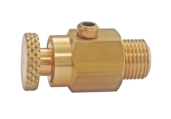 SOMATHERM FOR YOU - Purgeur d'air M5x10 (1/8") à pointeau et volant molette - large