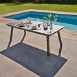 OVIALA - Table de jardin extensible en aluminium gris 8 à 12 places - Olympe - vignette