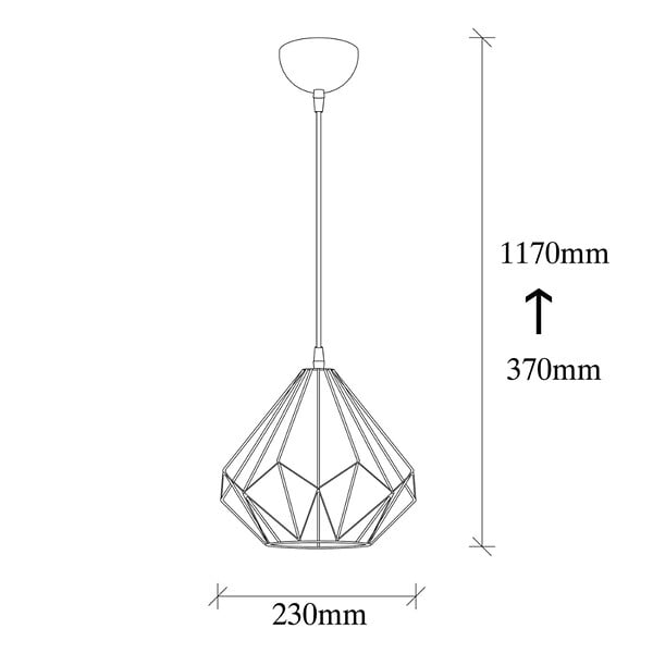 CONCEPT USINE - Suspension filaire noire en métal LEA $ - large