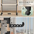 VOUNOT - Sechoir a linge etendoir tour pliable 3 niveaux 69x69x136 cm style bois noir - vignette