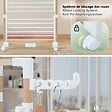 VOUNOT - Sechoir a linge etendoir tour pliable 3 niveaux 69x69x136 cm style bois blanc - vignette