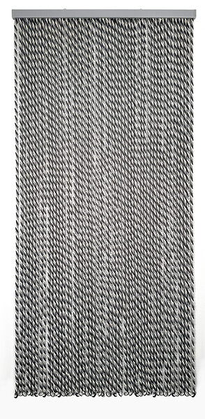MOREL - Rideau de porte en coton tressé - Gris - L.90xH.200cm - large