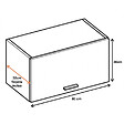 CUISINEANDCIE - Cuisineandcie - Meuble haut SLIM de cuisine Lovia Noir Mat 1 porte relevable L 80 cm - vignette