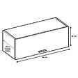CUISINEANDCIE - Cuisineandcie - Meuble haut SLIM de cuisine Bellissi Chene 1 porte relevable L 90 cm - vignette