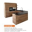 CUISINEANDCIE - Cuisineandcie - Meuble haut SLIM de cuisine Bellissi Chene 1 porte relevable L 90 cm - vignette