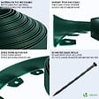 VOUNOT - Bordure de jardin PVC flexible 40m avec piquets vert - vignette
