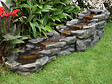 UBBINK - Fontaine de jardin Brembo allongée rochers et pierres, avec éclairage LED - Ubbink - vignette