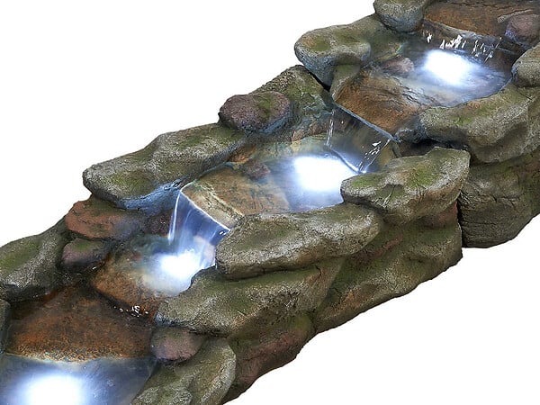 UBBINK - Fontaine de jardin Brembo allongée rochers et pierres, avec éclairage LED - Ubbink - large