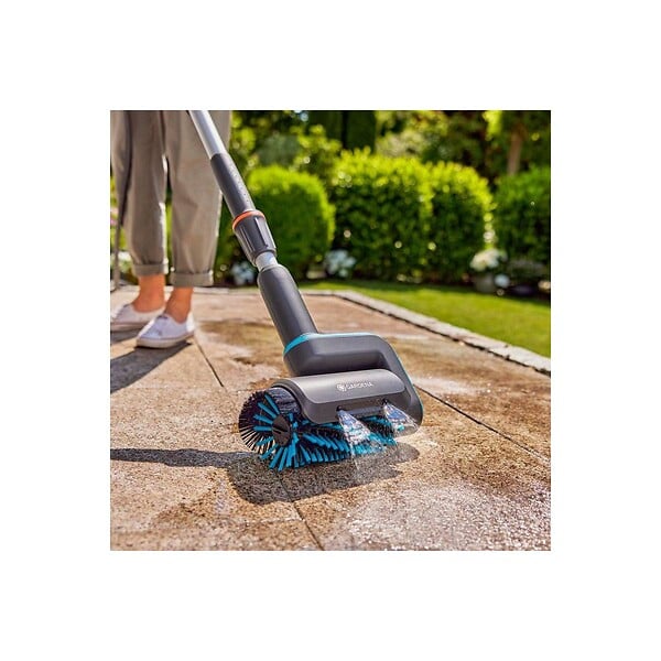 GARDENA - Nettoyeur de terrasse AquaBrush 18V / P4A - Patio - Kit prêt-à-l'usage - large
