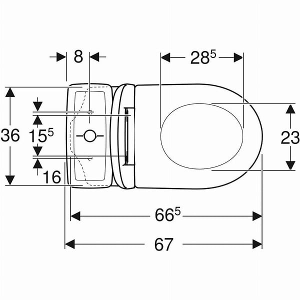 GEBERIT - Pack WC au sol Renova  - 501.856.00.1 - large