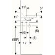 GEBERIT - Lave-mains d'angle Renova Compact Geberit - 155x395x450mm - Mural - Blanc - vignette
