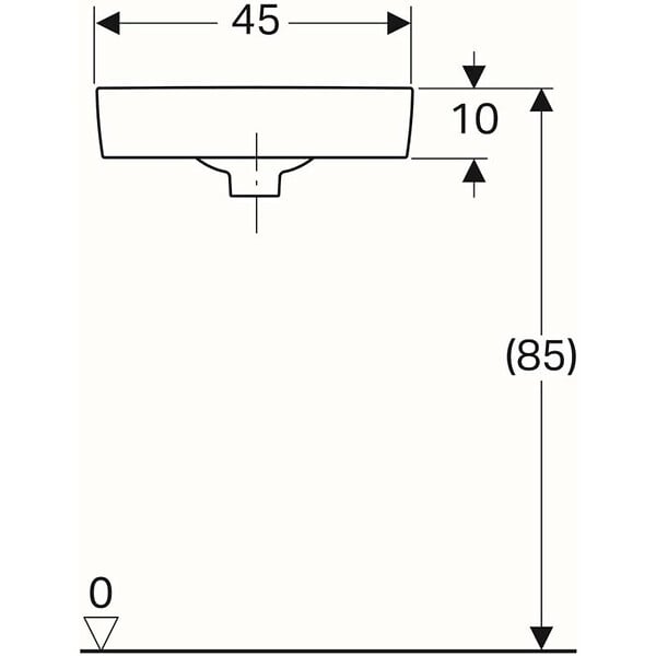 GEBERIT - Lave-mains d'angle Renova Compact Geberit - 155x395x450mm - Mural - Blanc - large