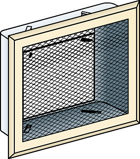 POUJOULAT - GRILLE VENTILATION HABILLAGE 90 CM2 - GRILLE VENTILATION HABILLAGE 90 CM2 - large