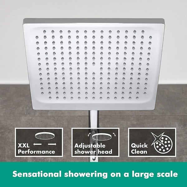 HANSGROHE - Colonne de douche Crometta E 240 Hansgrohe - 1+2 jets - Avec mitigeur thermostatique - Pour douche - large