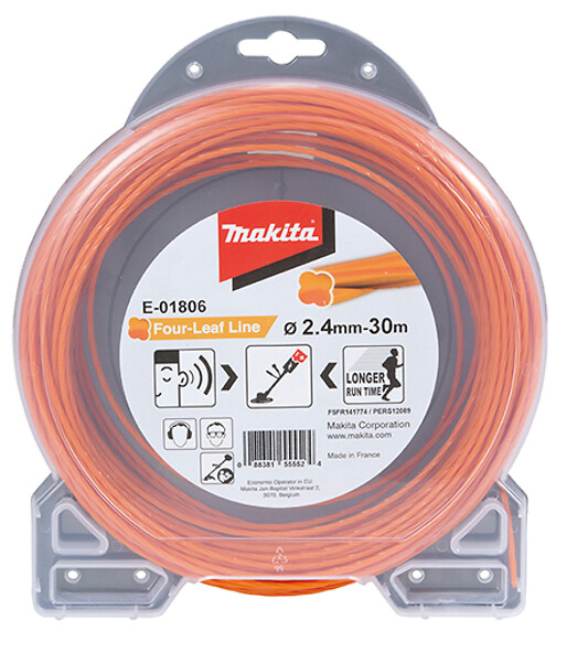MAKITA - Fil de coupe hélicoïdal MAKITA MAKITA E-01806 pour débroussailleuse Ø2,4mm 30m - large