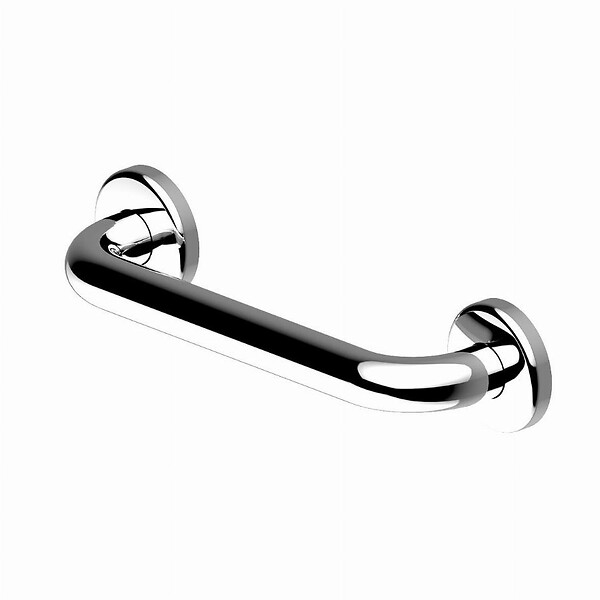 AKW - Barre d'appui droite en acier inoxydable - Longueur 600 mm - INOX POLI - large