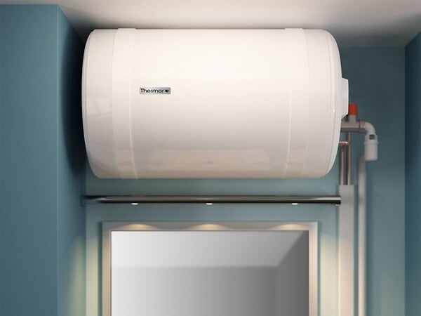 THERMOR - Chauffe-eau électrique blindé compact Thermor - Vertical - Mural - 100L - 1200W - Blanc - large