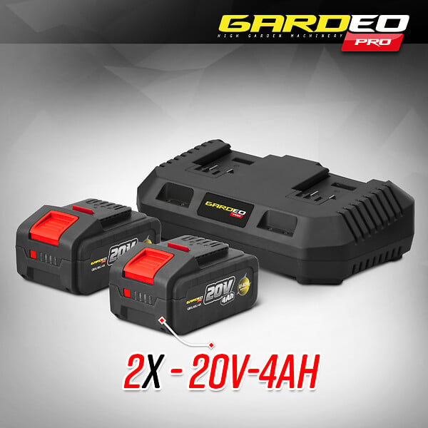 GARDEO PRO - Balayeuse pour gazon synthétique sur batterie - 2 x 20V - 4Ah - large