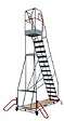 FIMM - Escabeau de rayonnage 15 marches à  immobilisation automatique 150 kg - FIMM - 830008820 - vignette