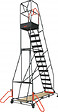 FIMM - Escabeau de rayonnage 14 marches à  immobilisation automatique 150 kg - FIMM - 830008819 - vignette