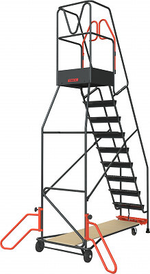 FIMM - Escabeau de rayonnage 10 marches à  immobilisation automatique 150 kg - FIMM - 830008815 - large