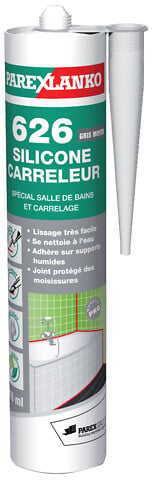 PAREXLANKO - Mastic silicone carreleur 626 PAREXLANKO - 310 ml - gris moyen - G626GRIMOY310 - large