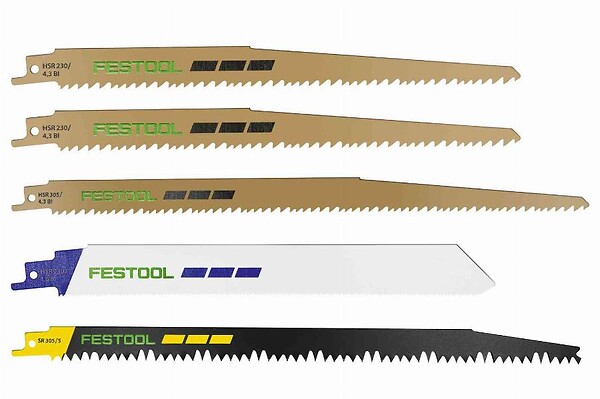 FESTOOL - Lame de scie sabre RS-Sort  pour RSC 18 - le jeu de 5 lames - 577496 - large
