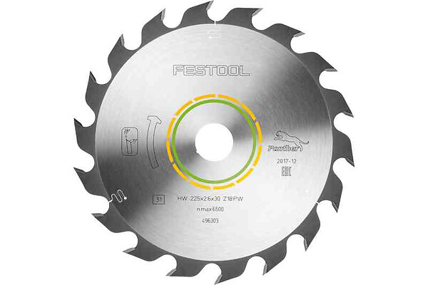 FESTOOL - Lame de scie à bois Panther 225x2.6x30  PW18 dents pour CS 70 - 496303 - large